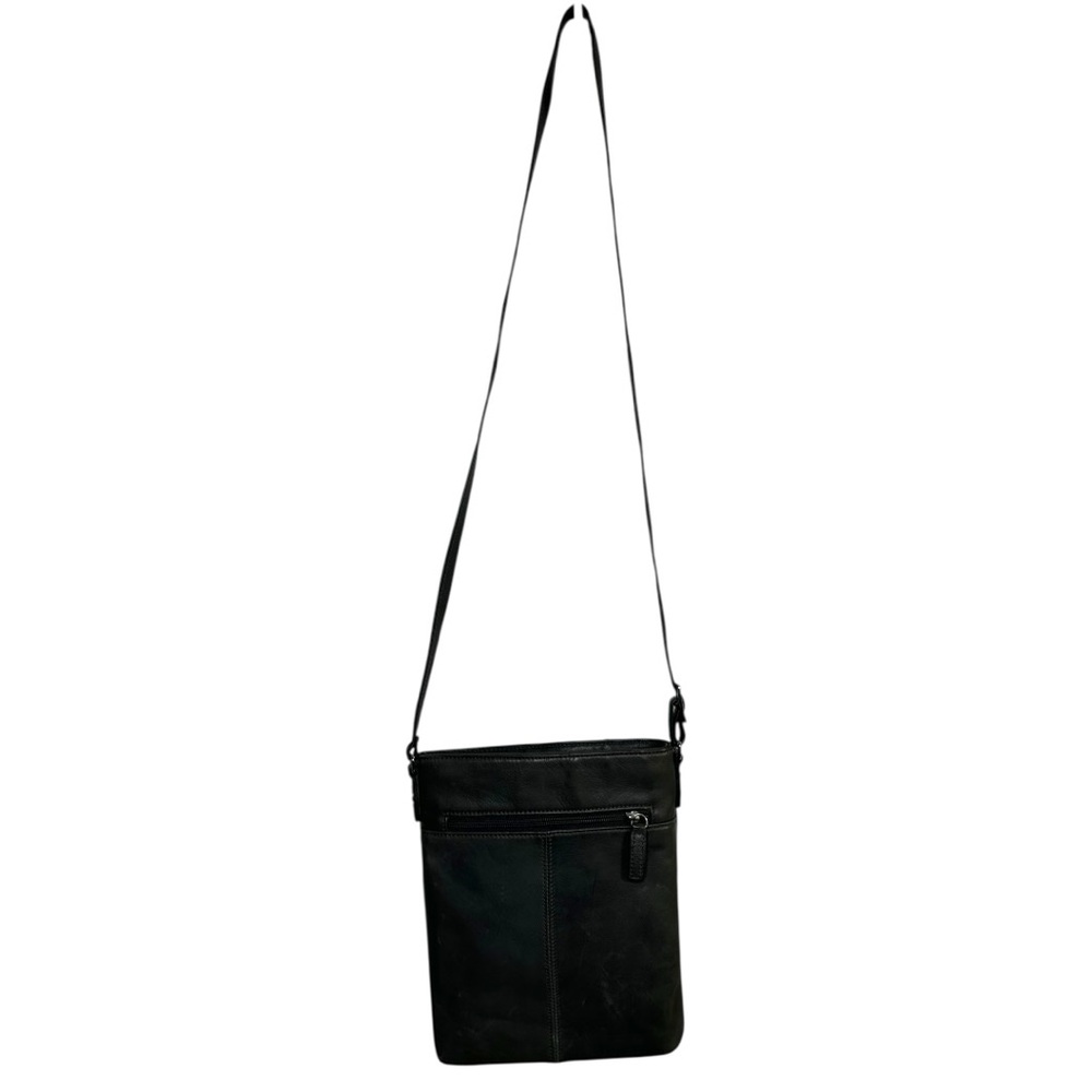 Margot‎ gray leather crossbody purse 8.5x10